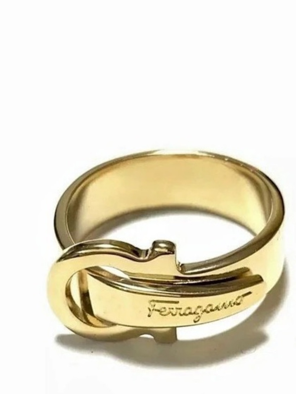 Salvatore Ferragamo Gancini Scarf Ring NWOT